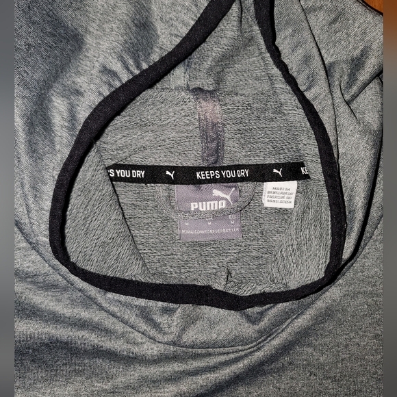Puma Heather Gray Hoodie with Black Details - Picture 2 of 11